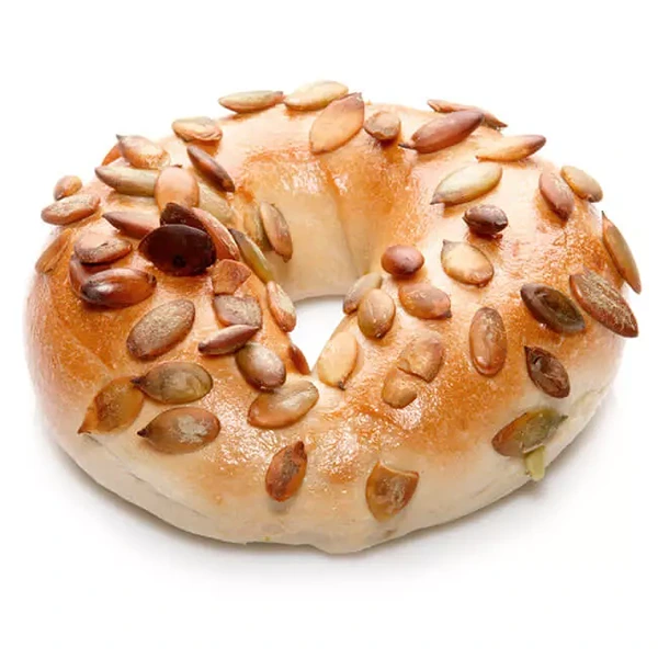 Cajas de BOO BAGEL SEMILLAS CALABAZA x45, Bagels, CONGELADO 4.00Kg de peso