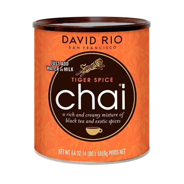 Latas de DAVID RIO CHAI TIGER SPICE 1814 GRS, David Rio Chai, SECO 2.00Kg de peso