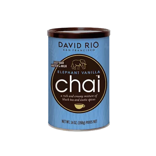 Latas de DAVID RIO CHAI RETAIL 398GRS ELEPH. VAINILLA, David Rio Chai, SECO NoneKg de peso