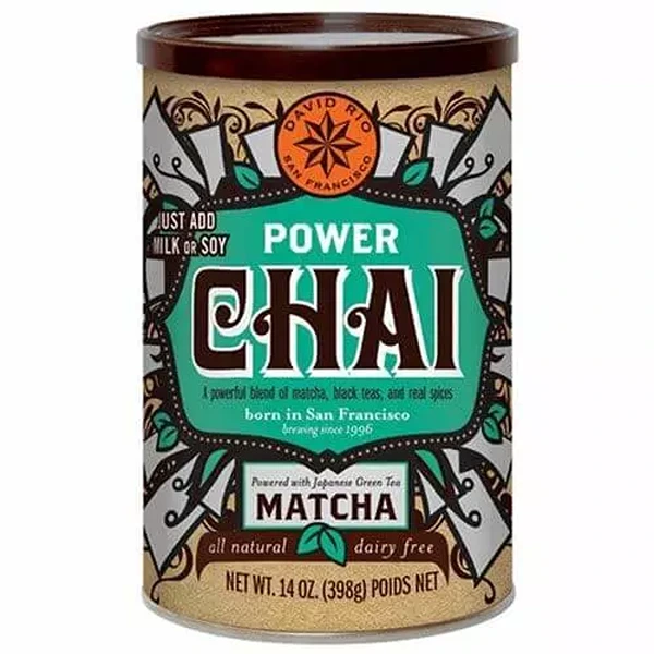 Latas de DAVID RIO CHAI RETAIL 398GRS POWER MATCHA, David Rio Chai, SECO NoneKg de peso