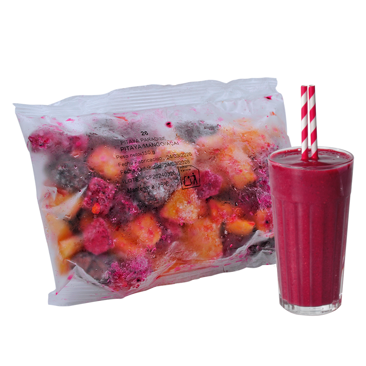 Unidades de PARADISE PITAYA SMOOTHIE X20, Smoothie IQF, CONGELADO NoneKg de peso