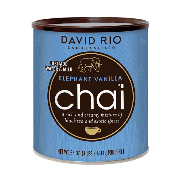 Latas de DAVID RIO CHAI ELEPHANT VAINILLA 1814 GRS, David Rio Chai, SECO 2.00Kg de peso