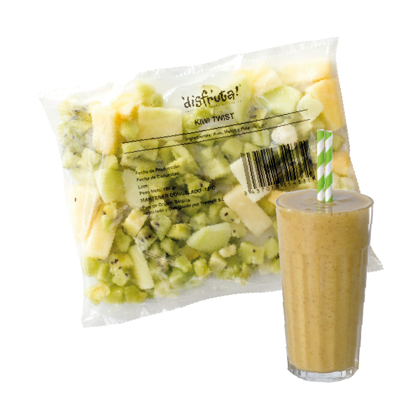 Cajas de KIWI TWIST SMOOTHIE x20, Smoothie IQF, CONGELADO 3.00Kg de peso