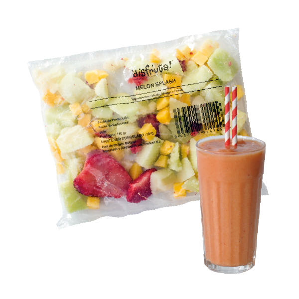 Cajas de MELON SPLASH SMOOTHIE x20, Smoothie IQF, CONGELADO 3.00Kg de peso