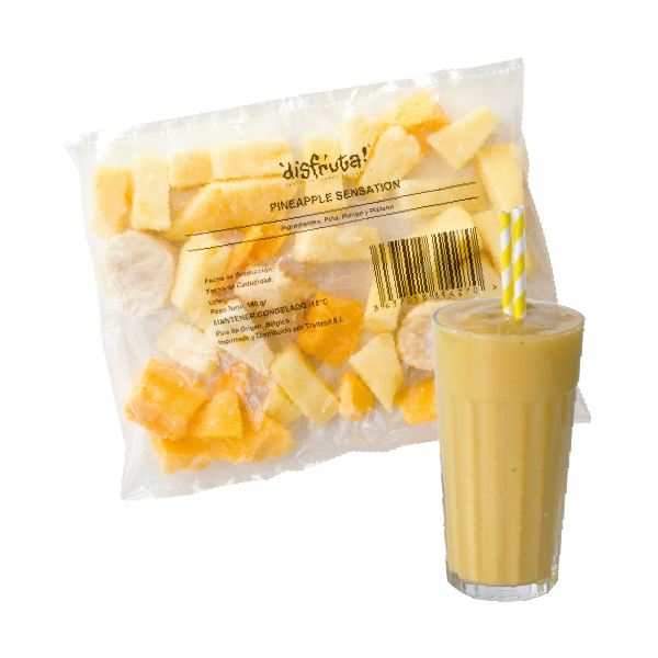 Cajas de PINEAPPLE SENSATION SMOOTHIE x20, Smoothie IQF, CONGELADO 3.00Kg de peso