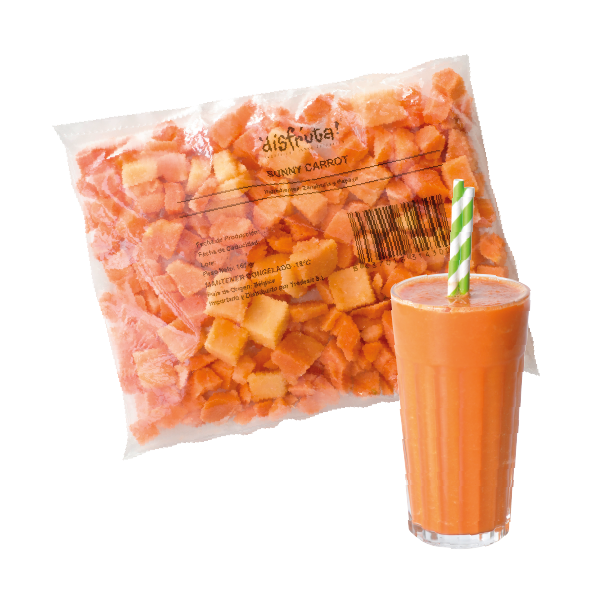 Cajas de SUNNY CARROT SMOOTHIE x20, Smoothie IQF, CONGELADO 3.00Kg de peso