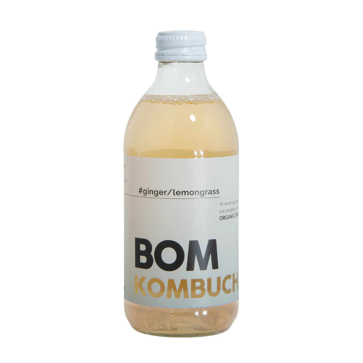 Cajas de BOM KOMBUCHA GINGER BOTELLA 330ml  x12, Kombucha, SECO 4.00Kg de peso