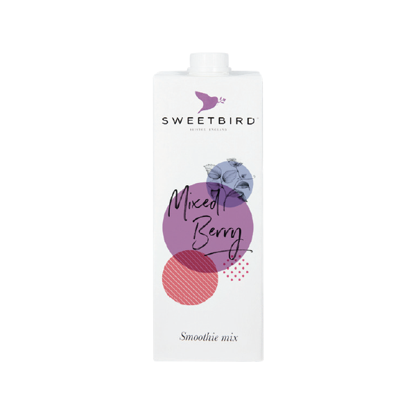Cajas de FRUTAS BOSQUE SMOOTHIE SWEETBIRD x8 UNID, Smoothies brik, SECO 9.00Kg de peso
