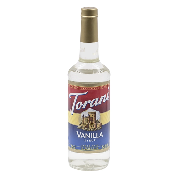 Botellas de SIROPE VAINILLA TORANI 750ml, Siropes, SECO 1.00Kg de peso