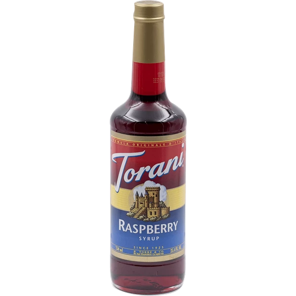 Botellas de SIROPE TORANI FRAMBUESA 750ml, Siropes, SECO 1.00Kg de peso
