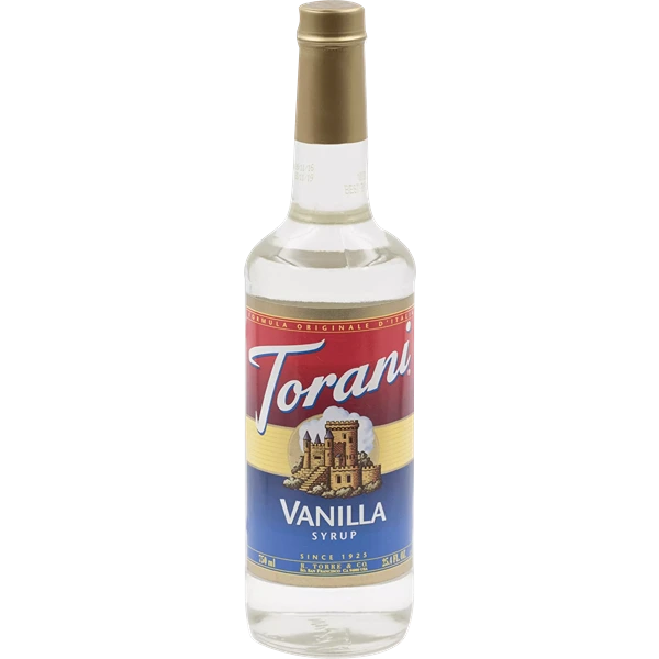 Botellas de SIROPE TORANI VAINILLA 750ml, Siropes, SECO 1.00Kg de peso