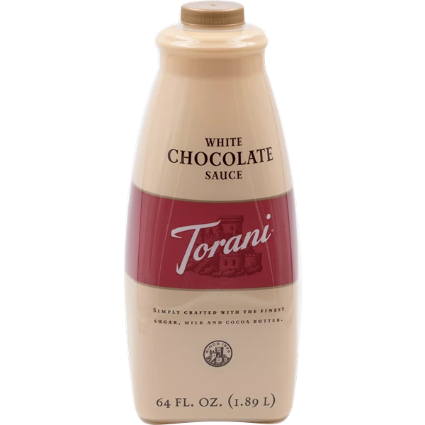 Botellas de SALSA TORANI CHOCOLATE BLANCO 1,89L, Salsas, SECO 2.00Kg de peso