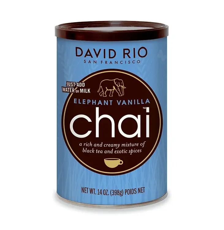 Latas de DAVID RIO CHAI RETAIL 398GRS ELEPH. VAINILLA, David Rio Chai, SECO NoneKg de peso