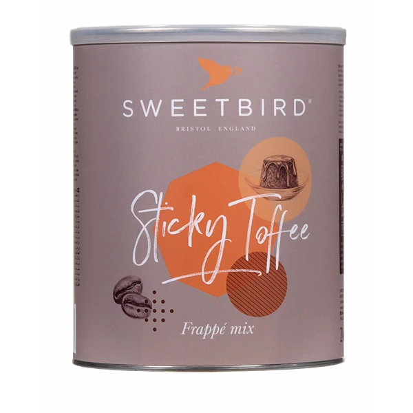 Latas de FRAPPE CARAMELO SWEETBIRD 2kg, Frappés, SECO 2.00Kg de peso