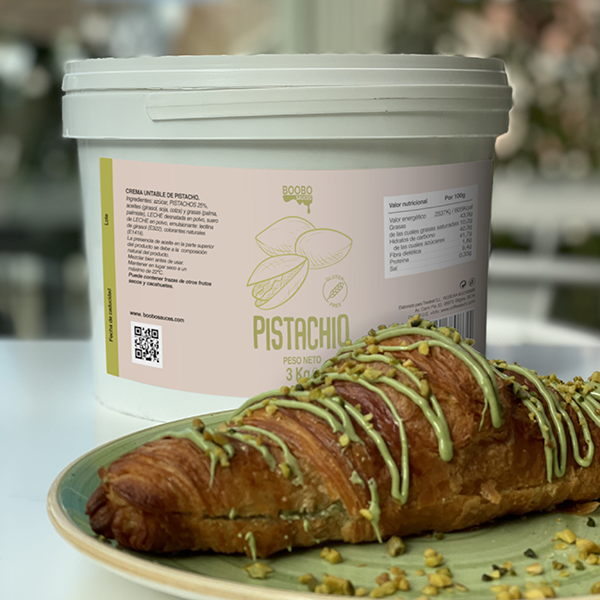 CREMA PISTACHIO BOOBO 3KG, Salsas y cremas, SECO 3.00Kg de peso