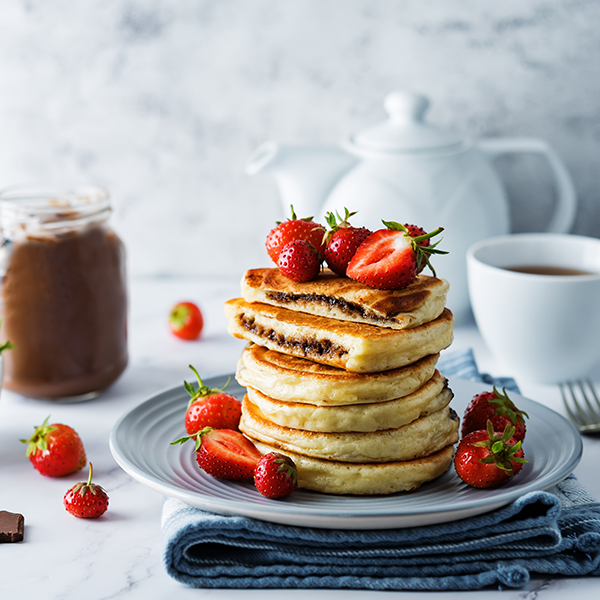 LOLO PANCAKES RELLENO CHOCOLATE BOLSA INDIVI. x30, Pancakes, CONGELADO 2.00Kg de peso